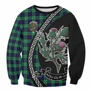 Abercrombie Family Crest Tartan Sweatshirt Alba Thistle Inspired