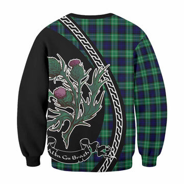 Abercrombie Family Crest Tartan Sweatshirt Alba Thistle Inspired