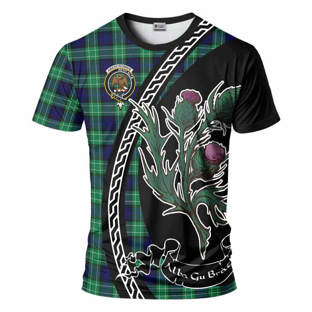 Abercrombie Family Crest Tartan T-Shirt Alba Thistle Inspired - Tartan Vibes Clothing