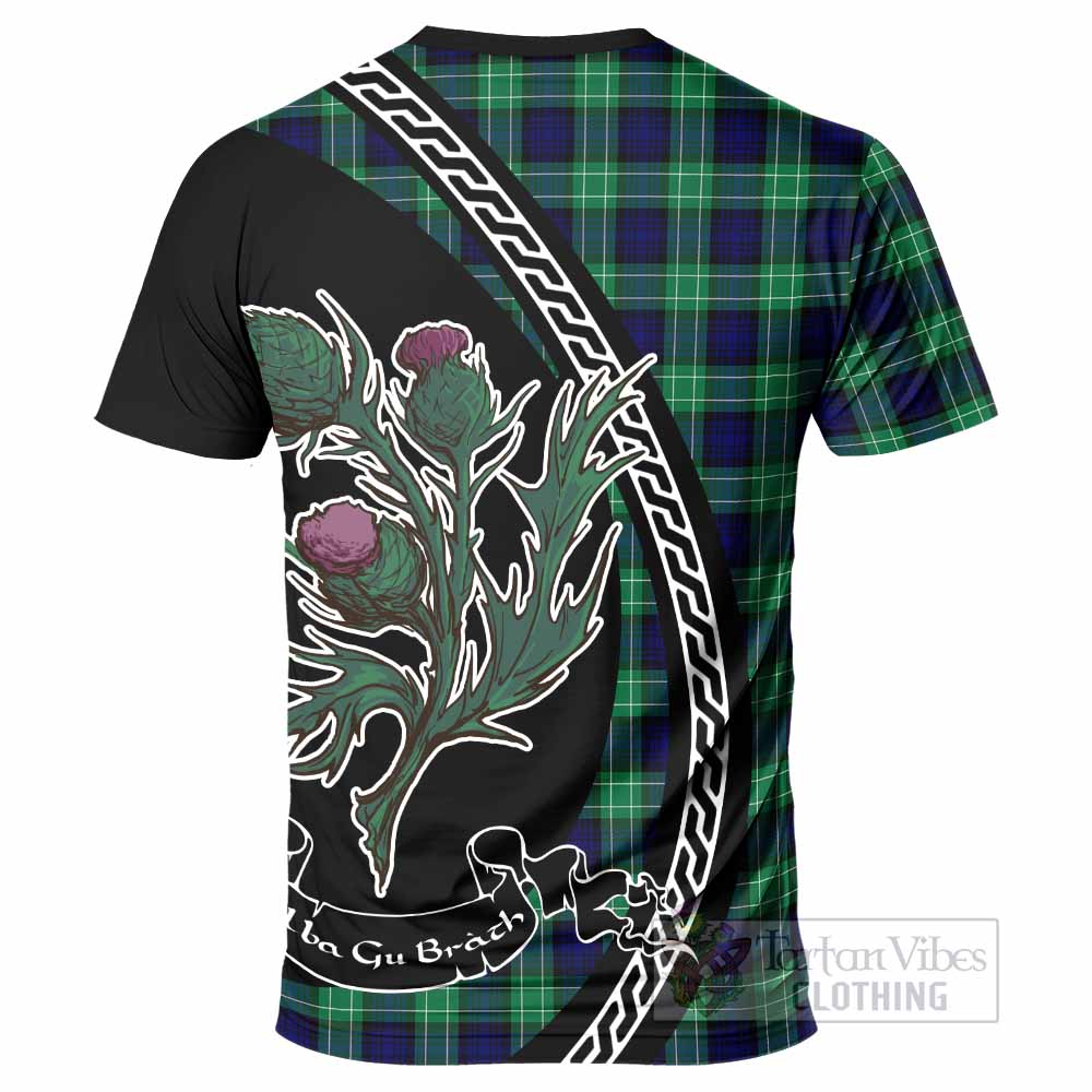 Abercrombie Family Crest Tartan T-Shirt Alba Thistle Inspired - Tartan Vibes Clothing