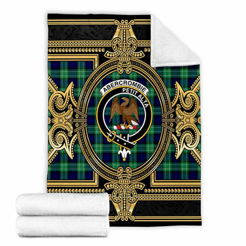 Abercrombie Scottish Tartan Crest Blanket Royal Stylized