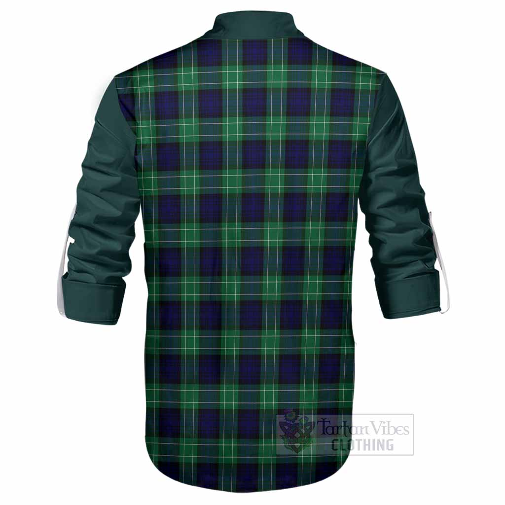 Abercrombie Tartan Accent Ghillie Shirt with Family Crest
