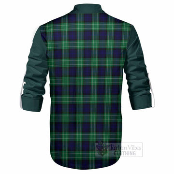 Abercrombie Tartan Accent Ghillie Shirt with Family Crest