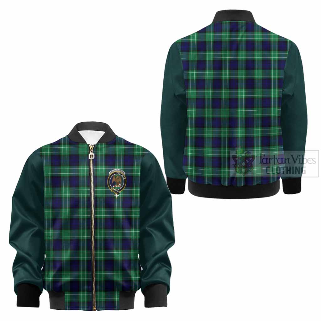Abercrombie Tartan Accent Kid Bomber Jacket with Family Crest