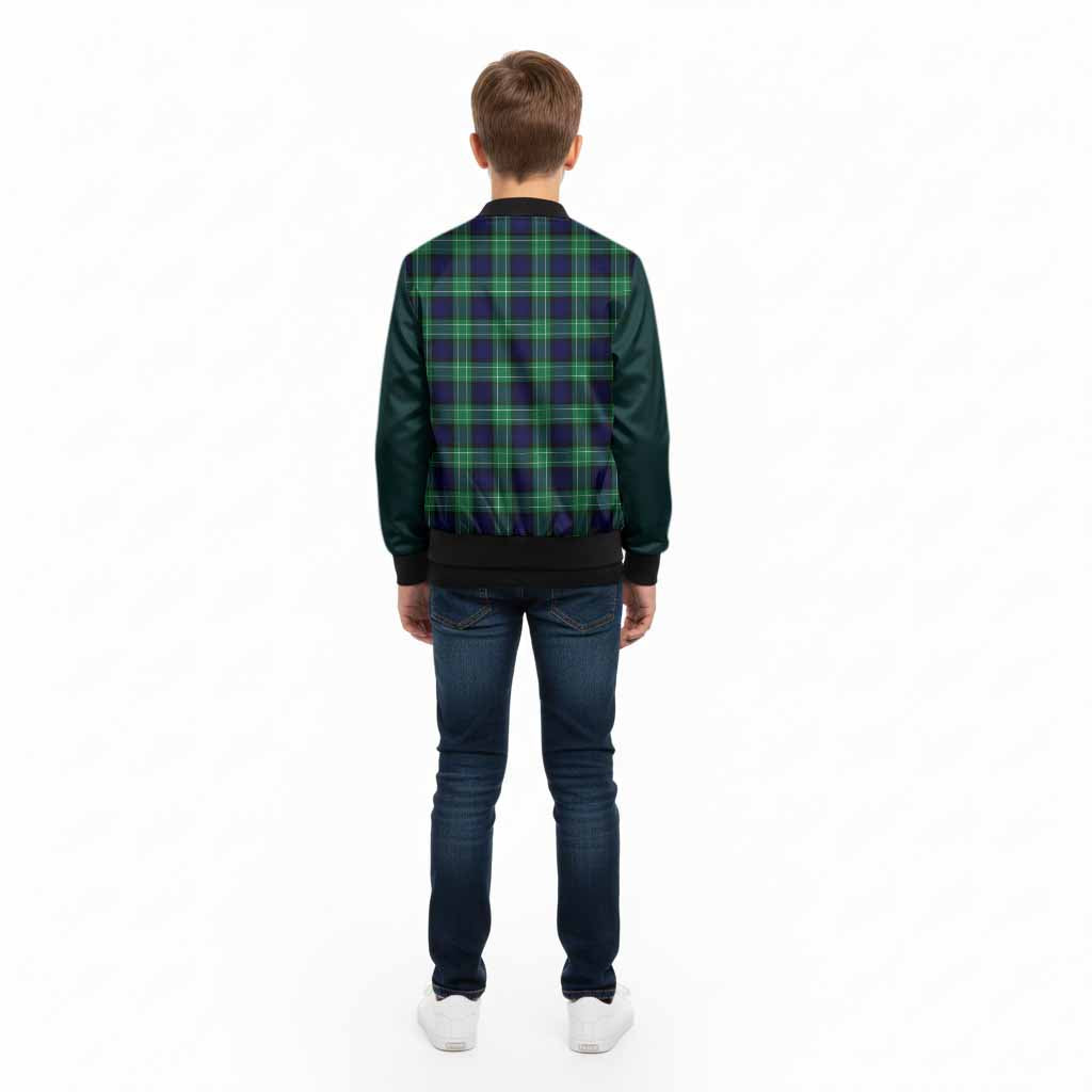 Abercrombie Tartan Accent Kid Bomber Jacket with Family Crest