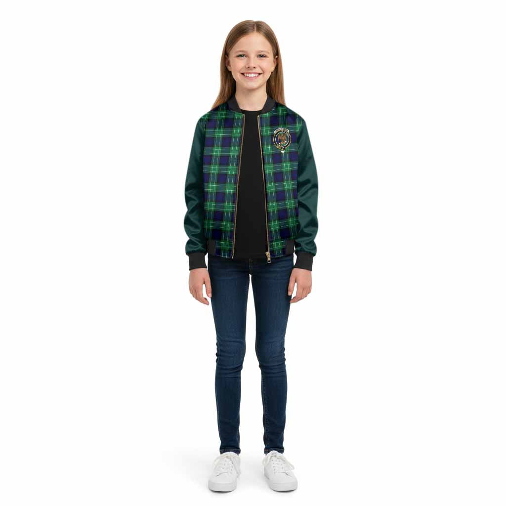 Abercrombie Tartan Accent Kid Bomber Jacket with Family Crest