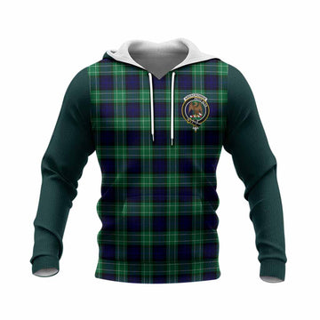 Abercrombie Tartan Accent Knitted Hoodie with Family Crest