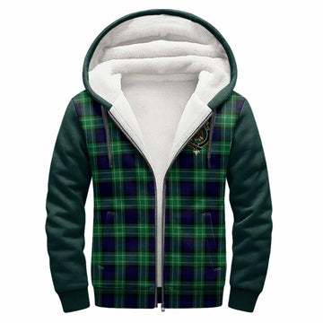 Abercrombie Tartan Accent Sherpa Hoodie with Family Crest