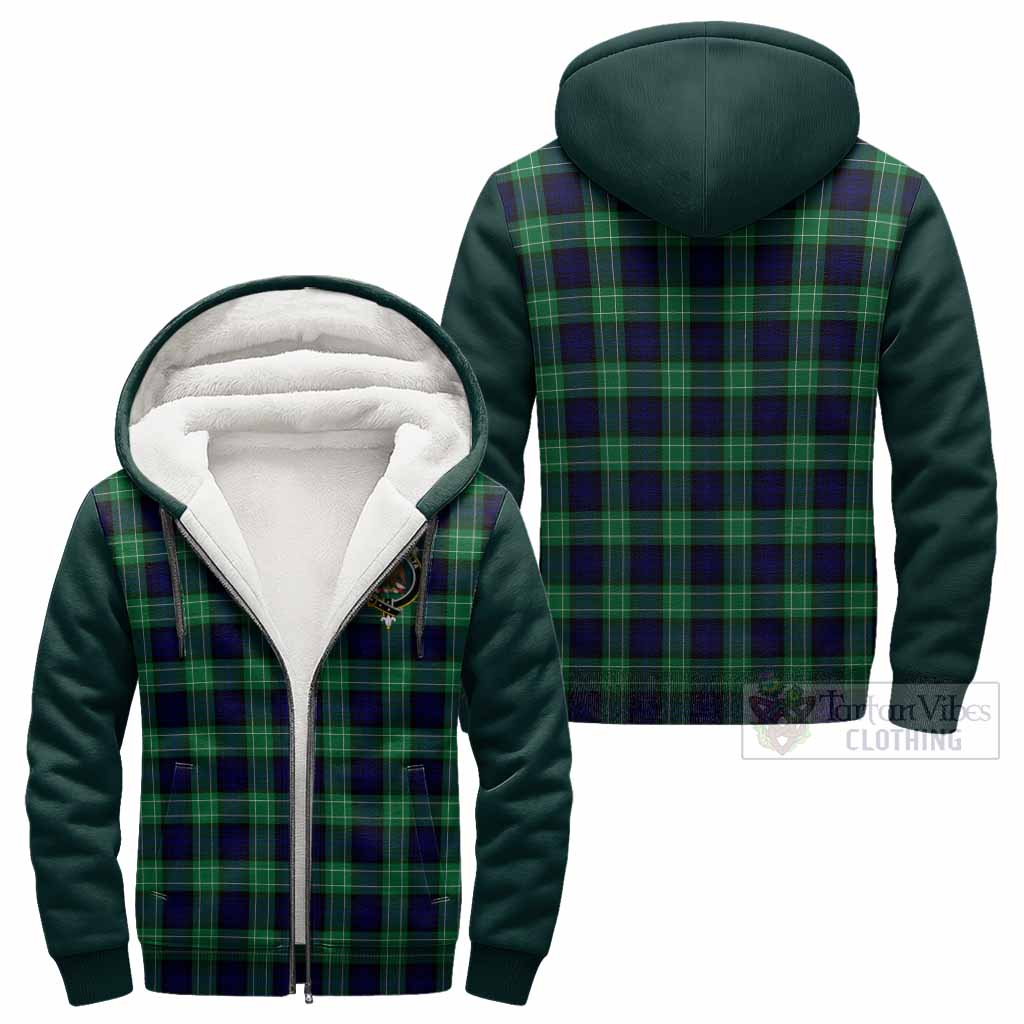 Abercrombie Tartan Accent Sherpa Hoodie with Family Crest