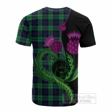 Abercrombie Tartan Cotton T-shirt Traditional Scottish Thistle