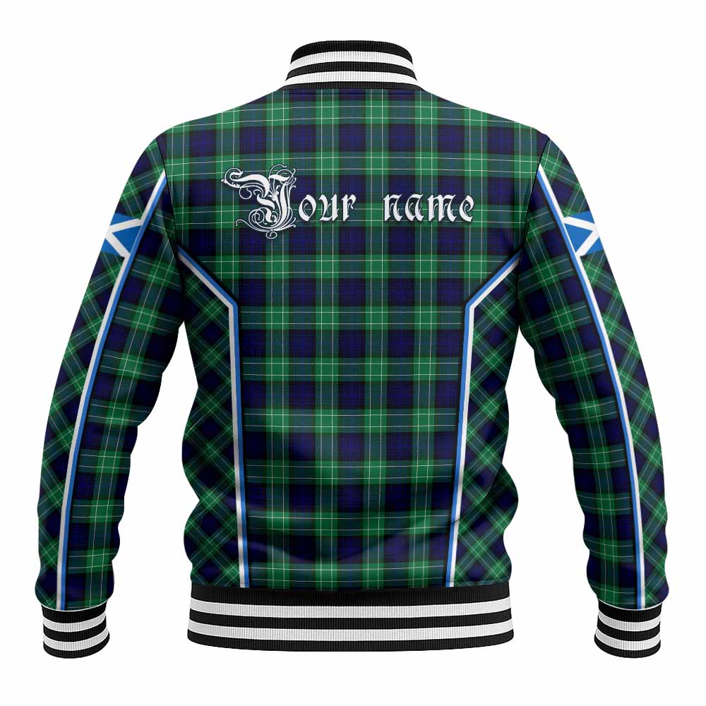 Abercrombie Tartan Crest Baseball Jacket Scotland Coat of Arm Flag Style - Tartan Vibes Clothing