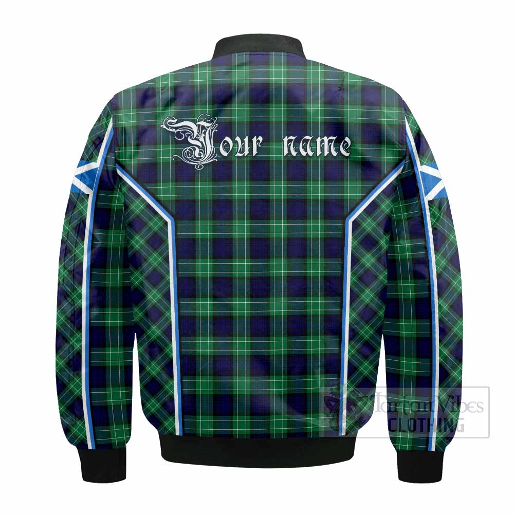 Abercrombie Tartan Crest Bomber Jacket Scotland Coat of Arm Flag Style - Tartan Vibes Clothing