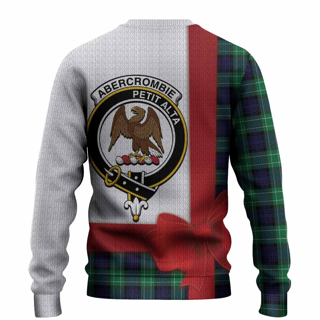 Abercrombie Tartan Crest Christmas Christmas Ugly Sweater Highland Cow Bagpipes Coquette Bow Style