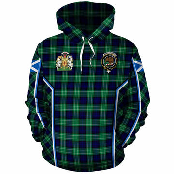 Abercrombie Tartan Crest Cotton Hoodie Scotland Coat of Arm Flag Style