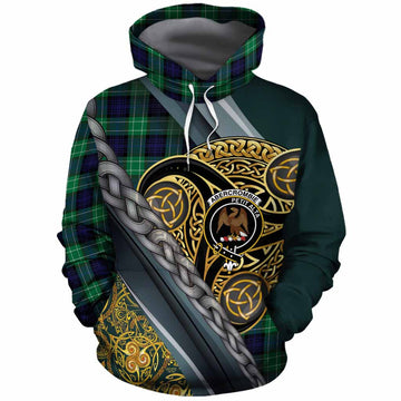 Abercrombie Tartan Crest Cotton Hoodie Scottish Triskele Celtic