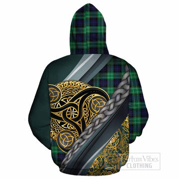 Abercrombie Tartan Crest Cotton Hoodie Scottish Triskele Celtic
