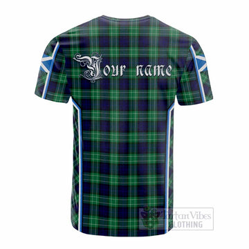 Abercrombie Tartan Crest Cotton T-shirt Scotland Coat of Arm Flag Style - Tartan Vibes Clothing