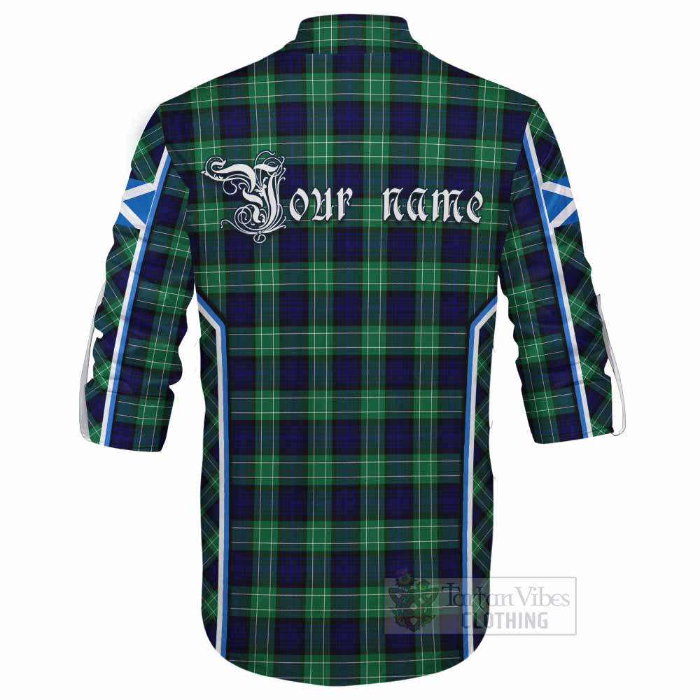 Abercrombie Tartan Crest Ghillie Kilt Shirt Scotland Coat of Arm Flag Style - Tartan Vibes Clothing