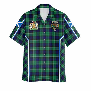Abercrombie Tartan Crest Hawaiian Shirt Scotland Coat of Arm Flag Style - Tartan Vibes Clothing