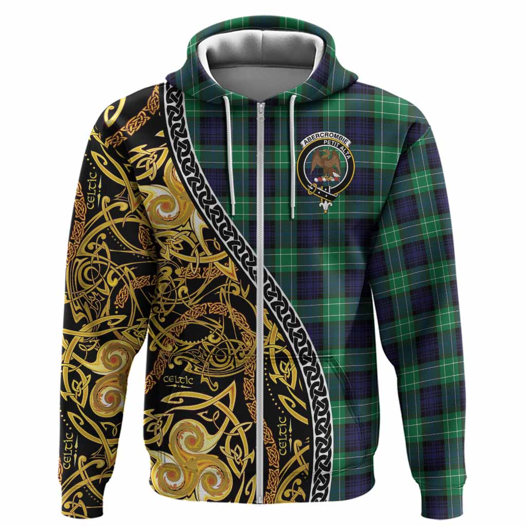 Abercrombie Tartan Crest Hoodie Celtic Knot and Triple Trickle Spiral Symbols