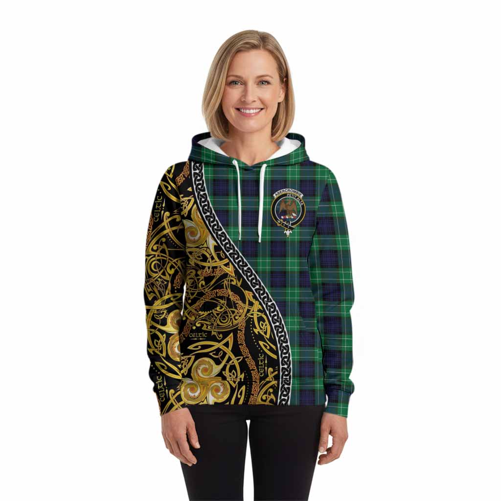 Abercrombie Tartan Crest Hoodie Celtic Knot and Triple Trickle Spiral Symbols