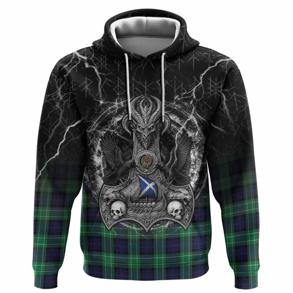Abercrombie Tartan Crest Hoodie Celtic Odin's Raven Legacy