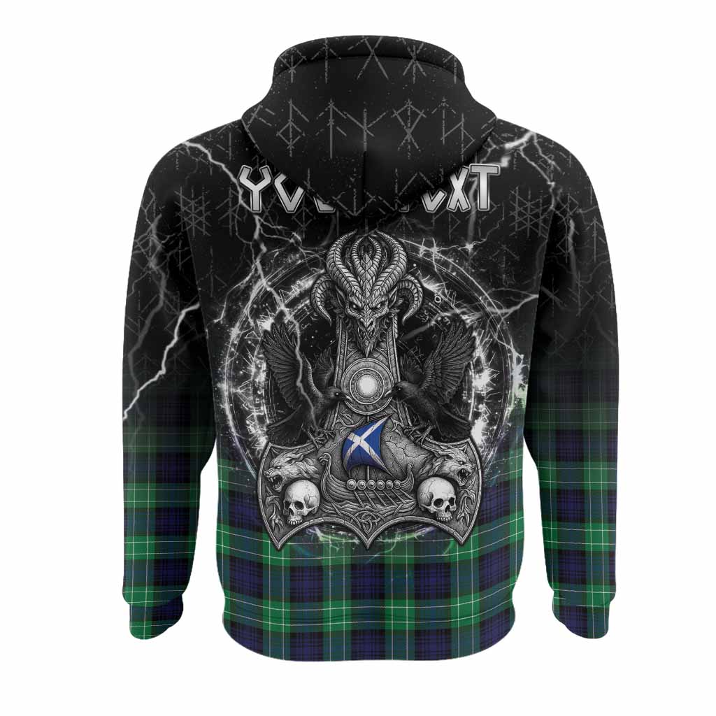 Abercrombie Tartan Crest Hoodie Celtic Odin's Raven Legacy
