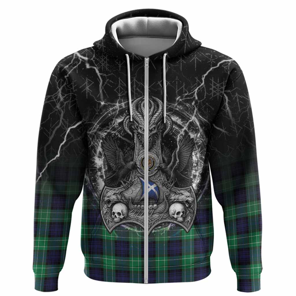 Abercrombie Tartan Crest Hoodie Celtic Odin's Raven Legacy