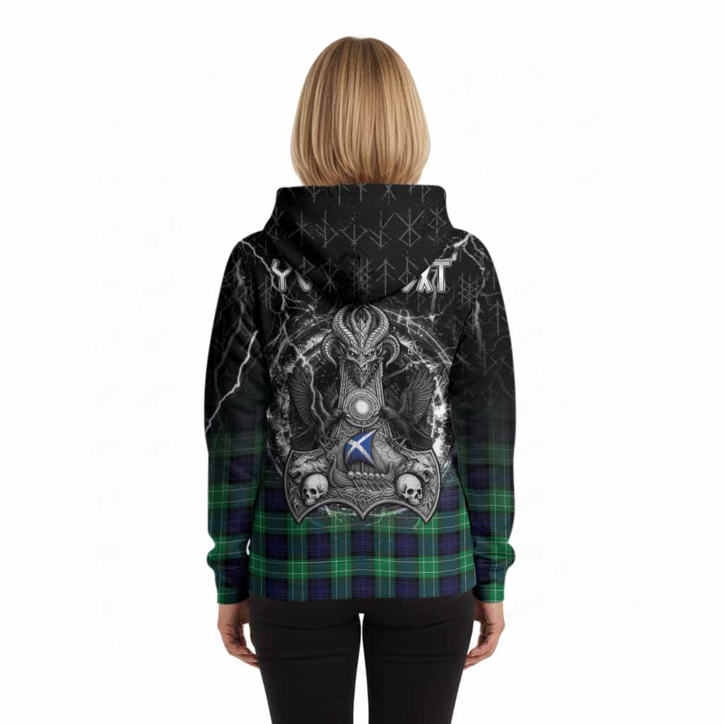 Abercrombie Tartan Crest Hoodie Celtic Odin's Raven Legacy
