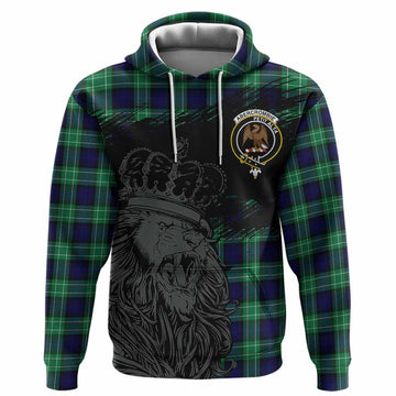 Abercrombie Tartan Crest Hoodie Crowned Lion Heritage Style