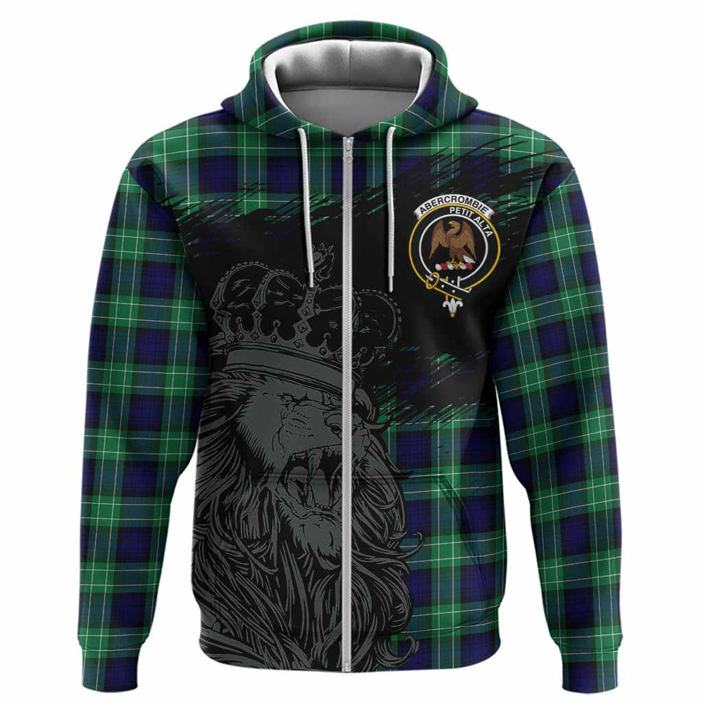 Abercrombie Tartan Crest Hoodie Crowned Lion Heritage Style
