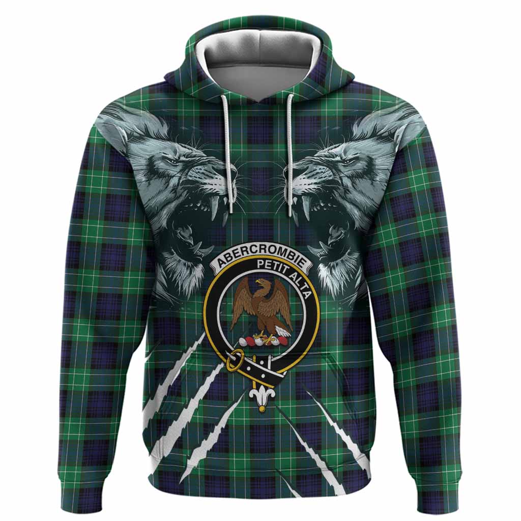 Abercrombie Tartan Crest Hoodie Ferocious Lion Style