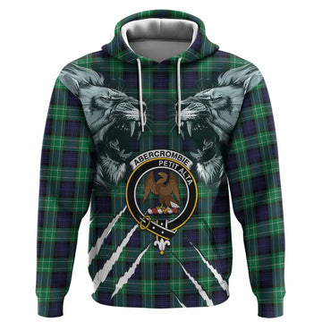 Abercrombie Tartan Crest Hoodie Ferocious Lion Style