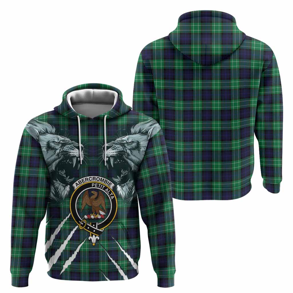 Abercrombie Tartan Crest Hoodie Ferocious Lion Style
