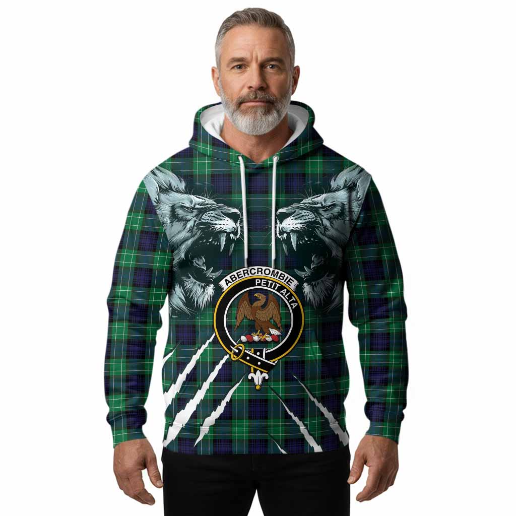 Abercrombie Tartan Crest Hoodie Ferocious Lion Style