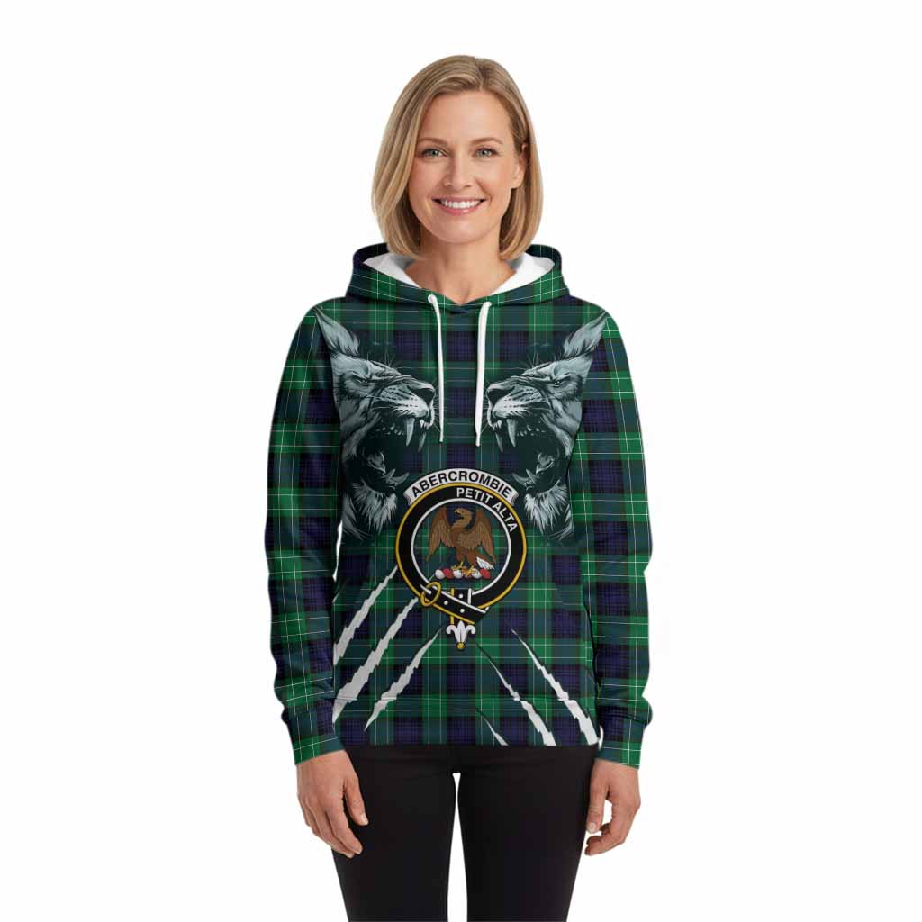 Abercrombie Tartan Crest Hoodie Ferocious Lion Style