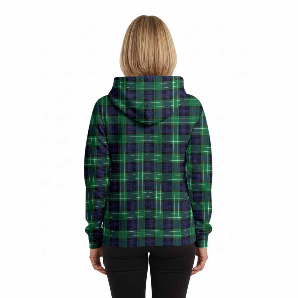 Abercrombie Tartan Crest Hoodie Ferocious Lion Style