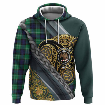 Abercrombie Tartan Crest Hoodie Scottish Triskele Celtic