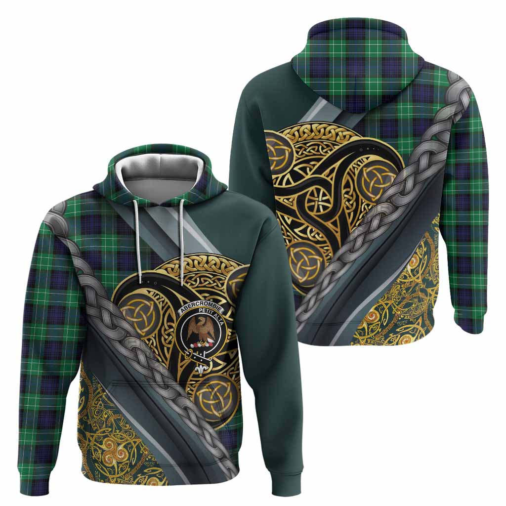 Abercrombie Tartan Crest Hoodie Scottish Triskele Celtic