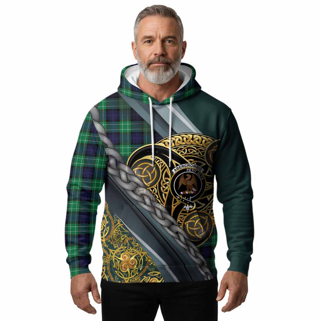 Abercrombie Tartan Crest Hoodie Scottish Triskele Celtic