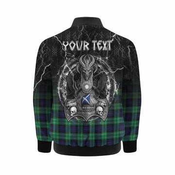 Abercrombie Tartan Crest Kid Bomber Jacket Celtic Odin's Raven Legacy
