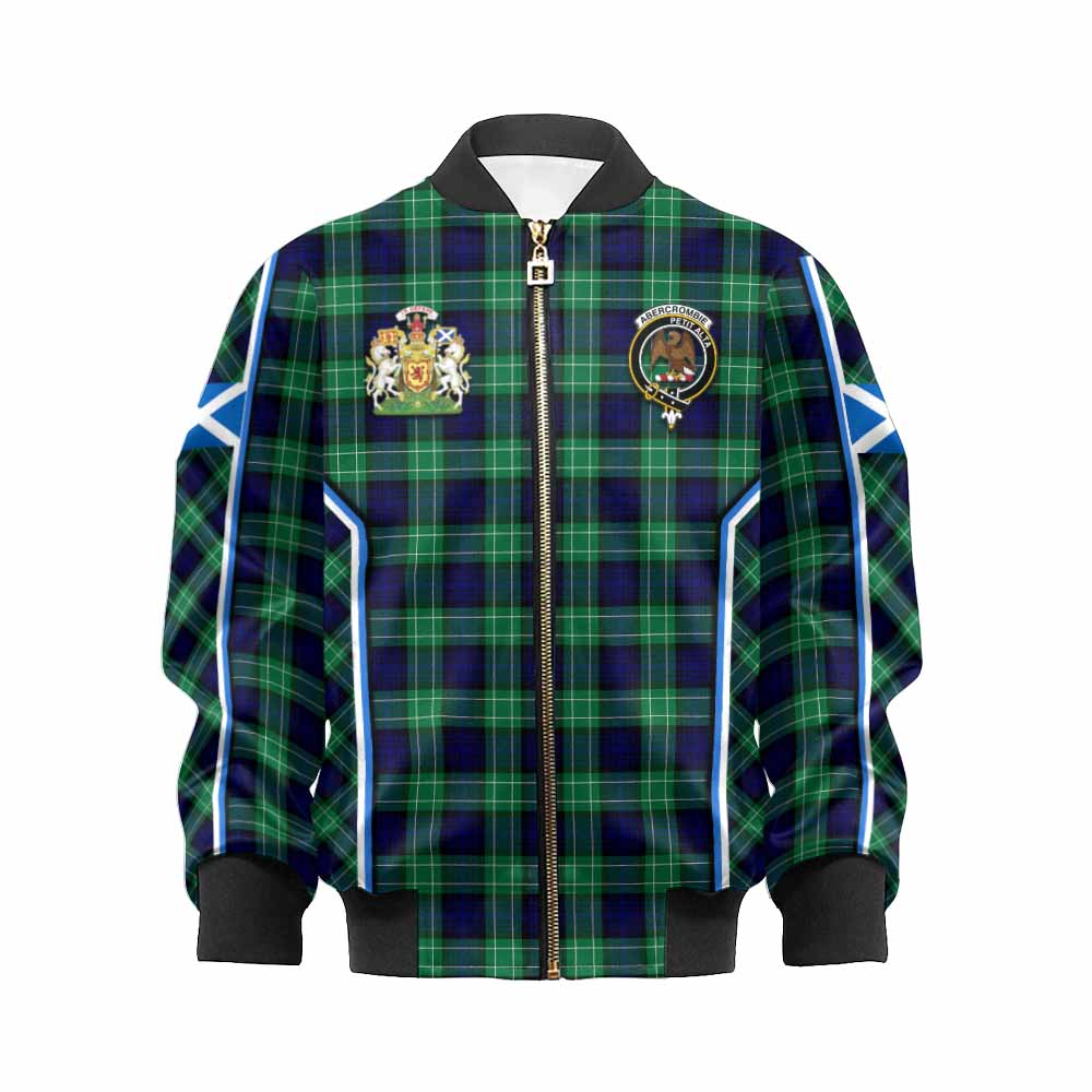 Abercrombie Tartan Crest Kid Bomber Jacket Scotland Coat of Arm Flag Style - Tartan Vibes Clothing