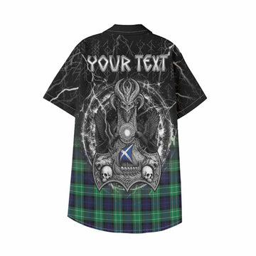 Abercrombie Tartan Crest Kid Hawaiian Shirt Celtic Odin's Raven Legacy