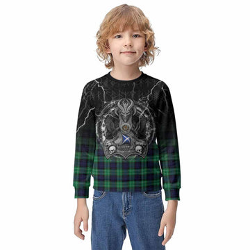 Abercrombie Tartan Crest Kid Knitted Sweatshirt Celtic Odin's Raven Legacy