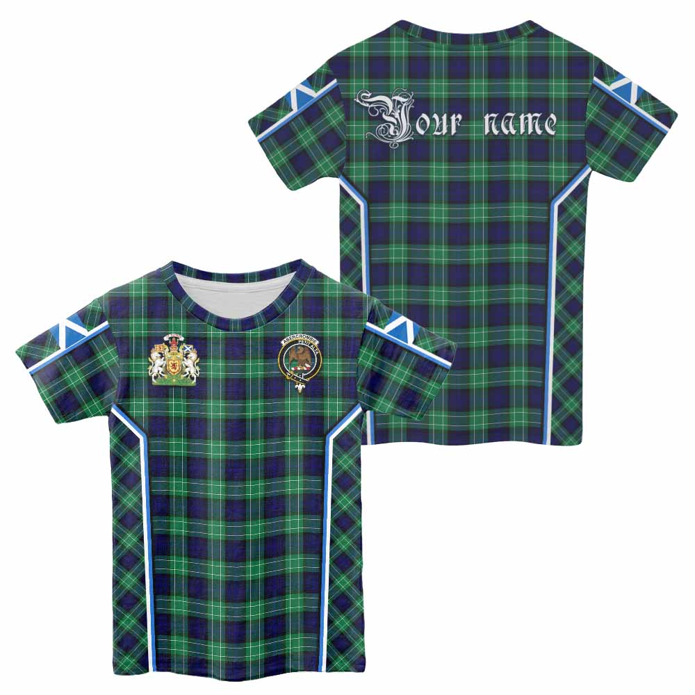 Abercrombie Tartan Crest Kid T-shirt Scotland Coat of Arm Flag Style - Tartan Vibes Clothing