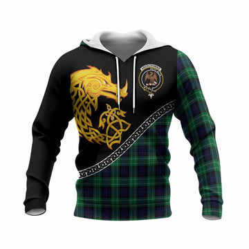 Abercrombie Tartan Crest Knitted Hoodie Legendary Dragon Knot Half Style