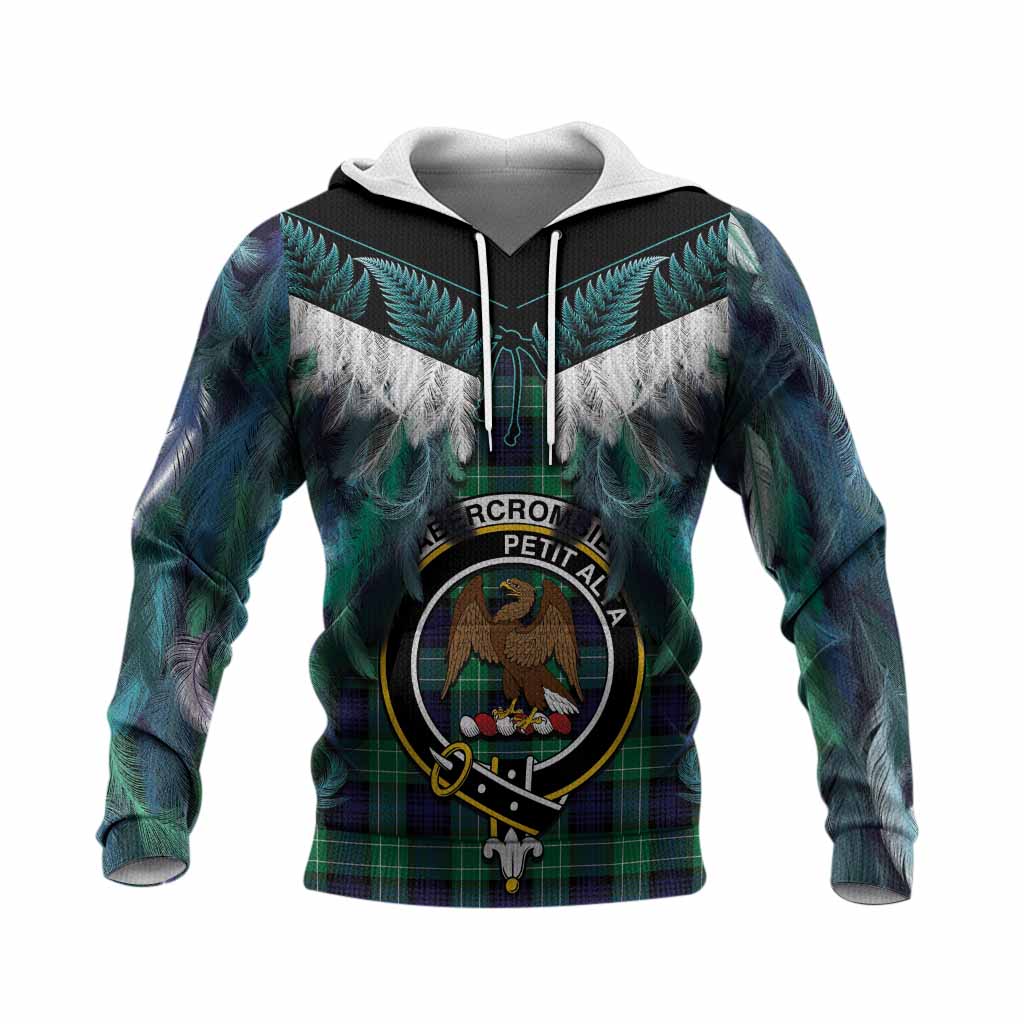 Abercrombie Tartan Crest Knitted Hoodie New Zealand Maori Korowai Cloak
