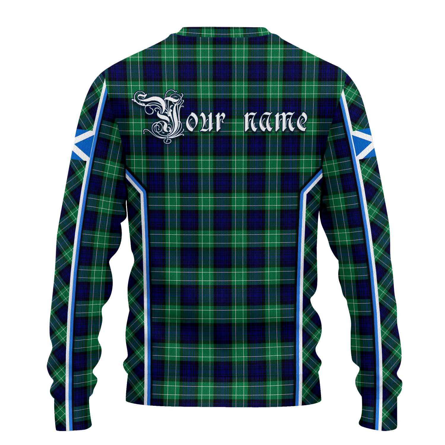 Abercrombie Tartan Crest Knitted Sweater Scotland Coat of Arm Flag Style - Tartan Vibes Clothing