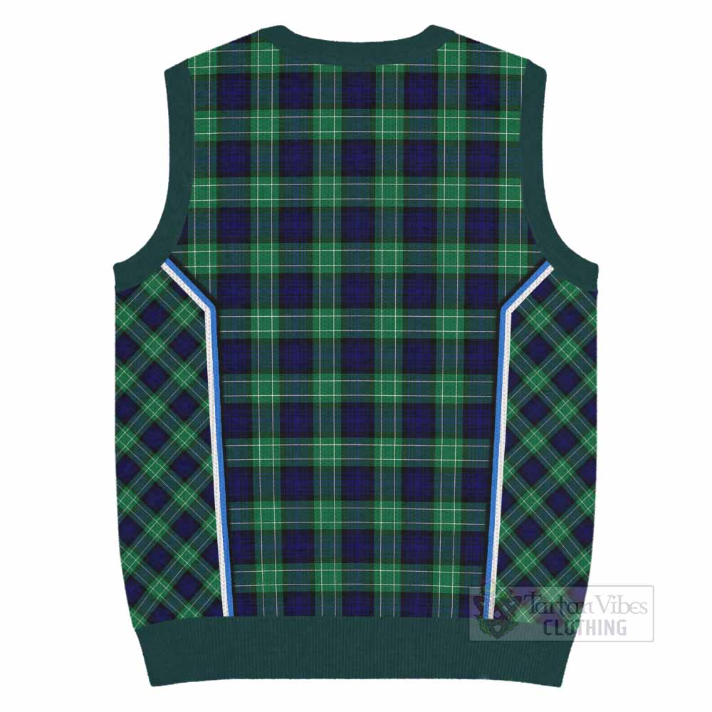 Abercrombie Tartan Crest Knitted V-Neck Vest Scotland Coat of Arm Flag Style - Tartan Vibes Clothing