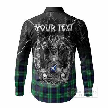 Abercrombie Tartan Crest Long Sleeve Button Shirts Celtic Odin's Raven Legacy